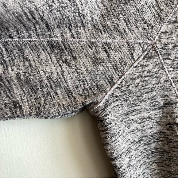 Athleta Gray Heathered Knit Cowl Hooded Sweatshirt L - Picture 8 of 12